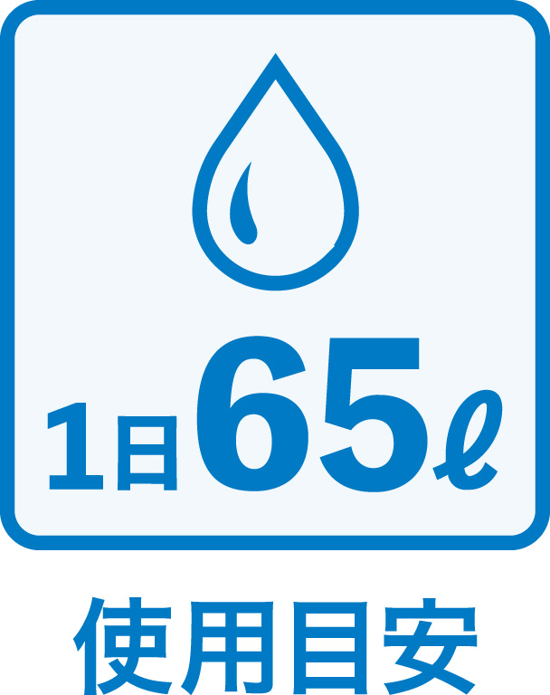 使用目安/1日65L